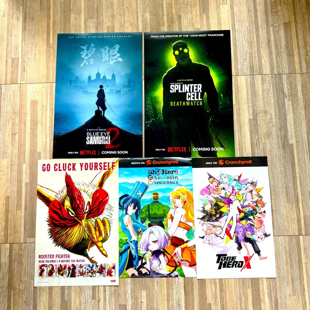 AnimeNYC 2025 Netflix Anime and Manga posters